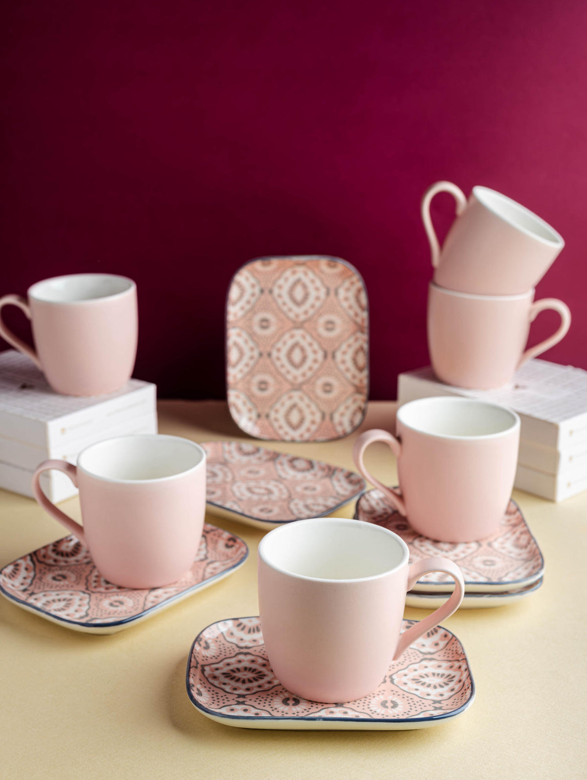 Blush Pink Tea Set Set of 6