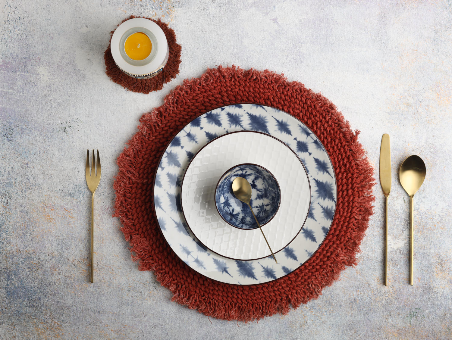 Bella Macramé Placemat Round 34cm