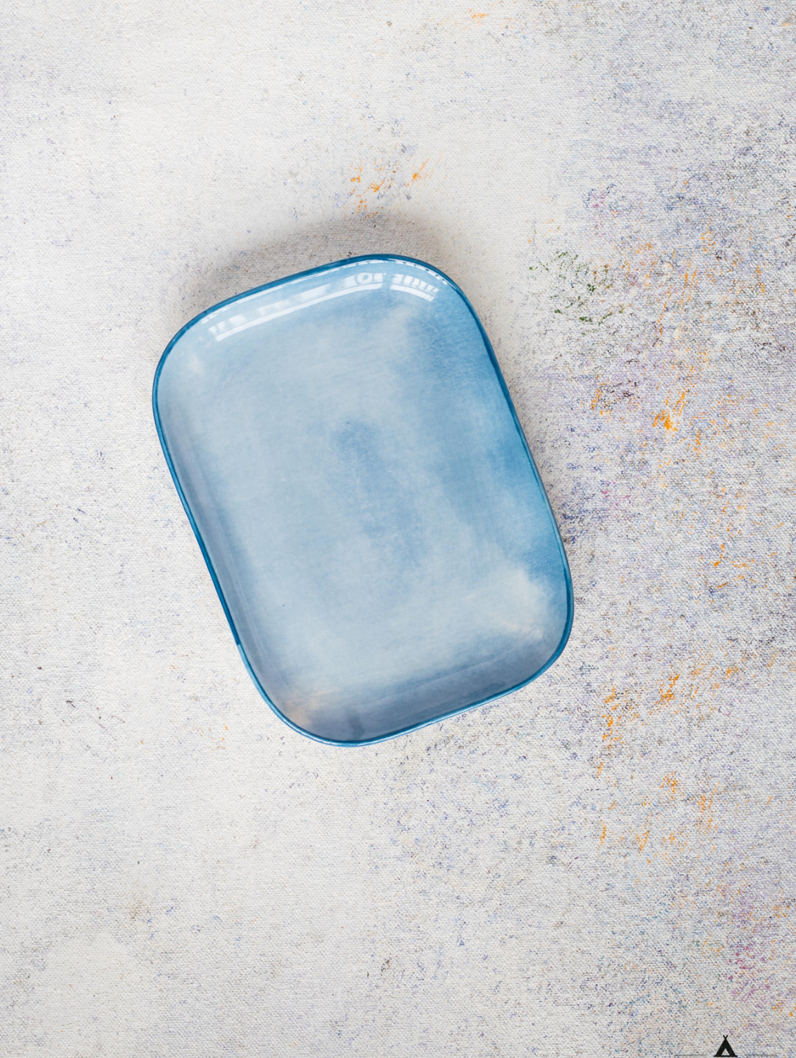 AIRY BLUE Rectangular Plate- Small 5.5"