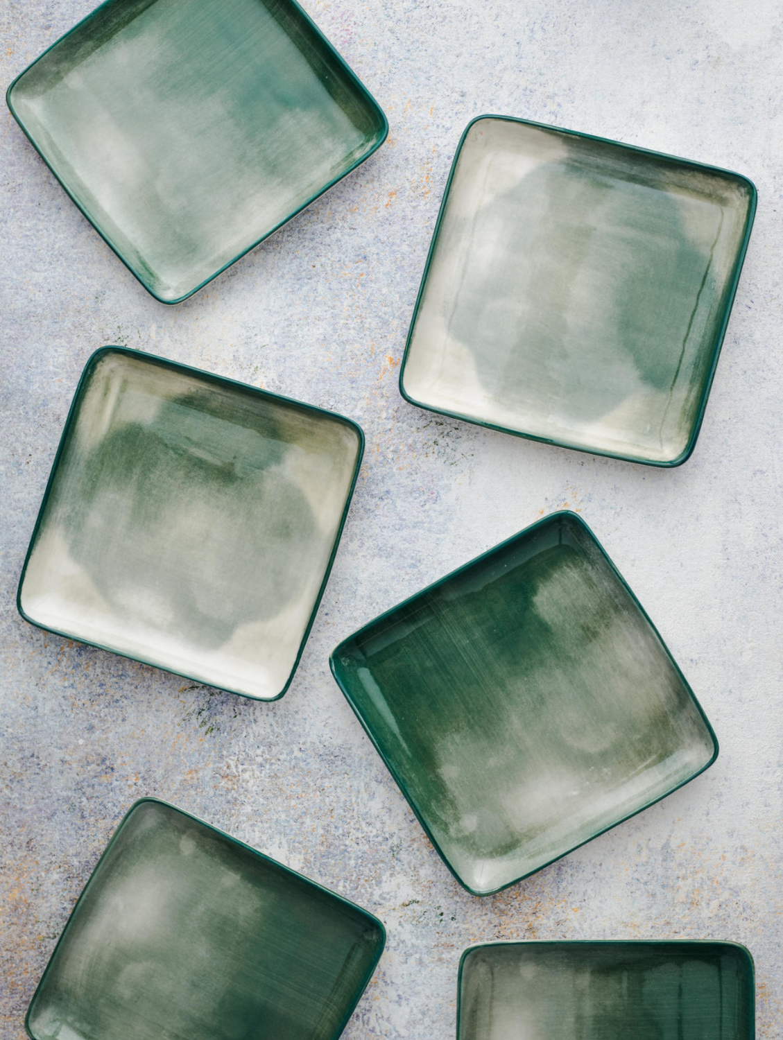 AIRY GREEN Square Dessert Plate 6"