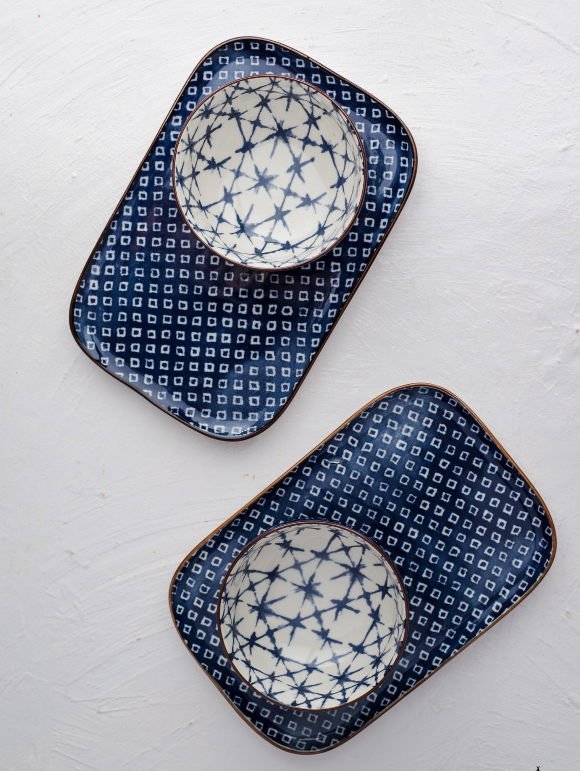 AMARA BLUE Rectangular Plate- Medium 9"