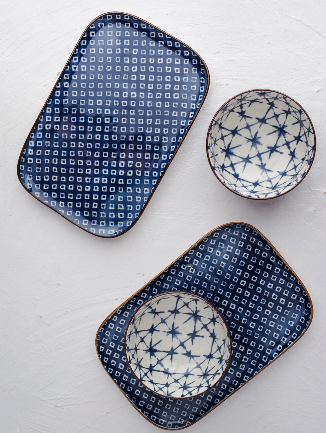 AMARA BLUE Rectangular Plate- Medium 9"