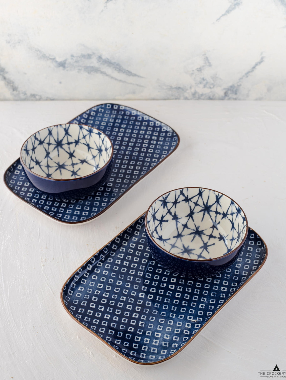 AMARA BLUE Rectangular Plate- Medium 9"