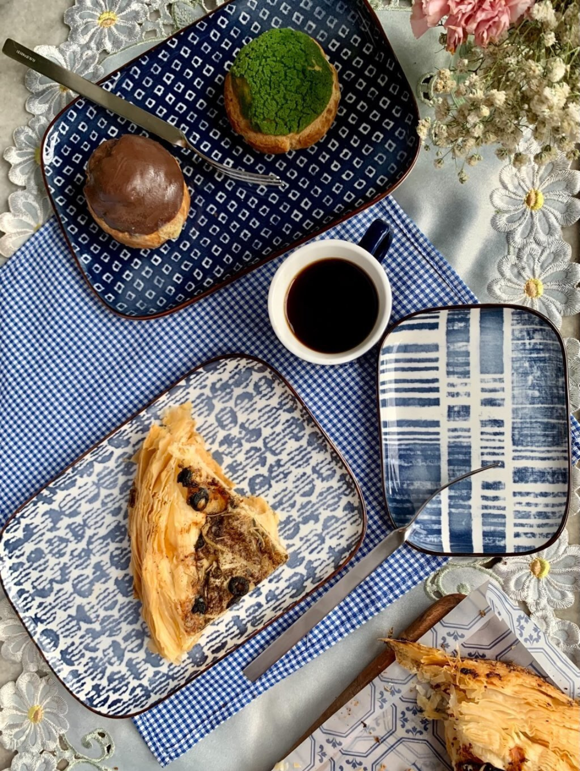 AMARA BLUE Rectangular Plate- Medium 9"