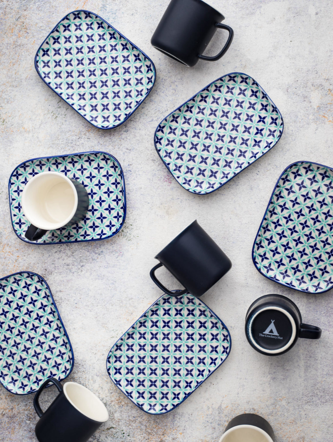 AQUA MARINA Rectangular Plate- Small 5.5"