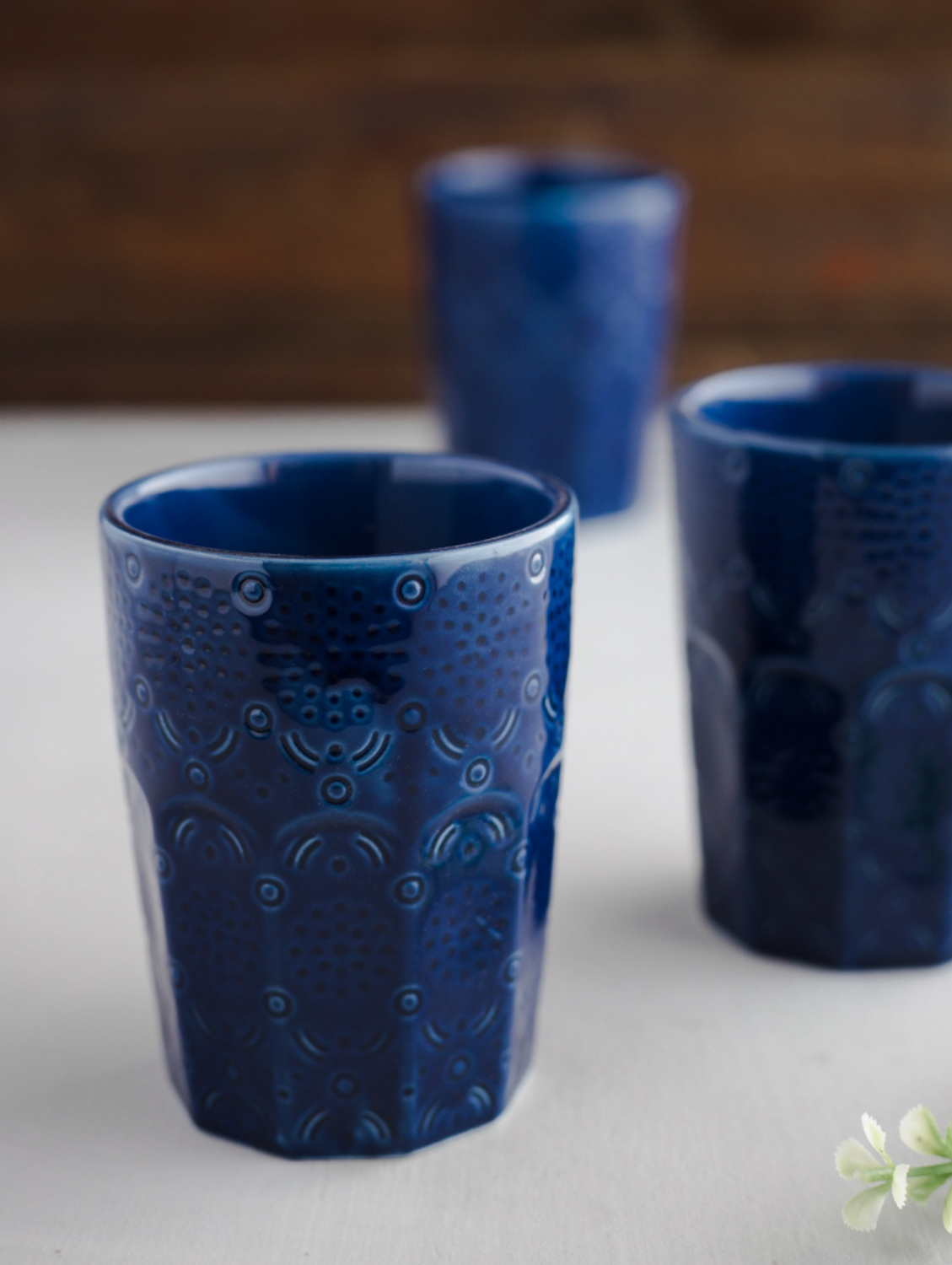 BLUE GLAZE Tumbler Set of 2