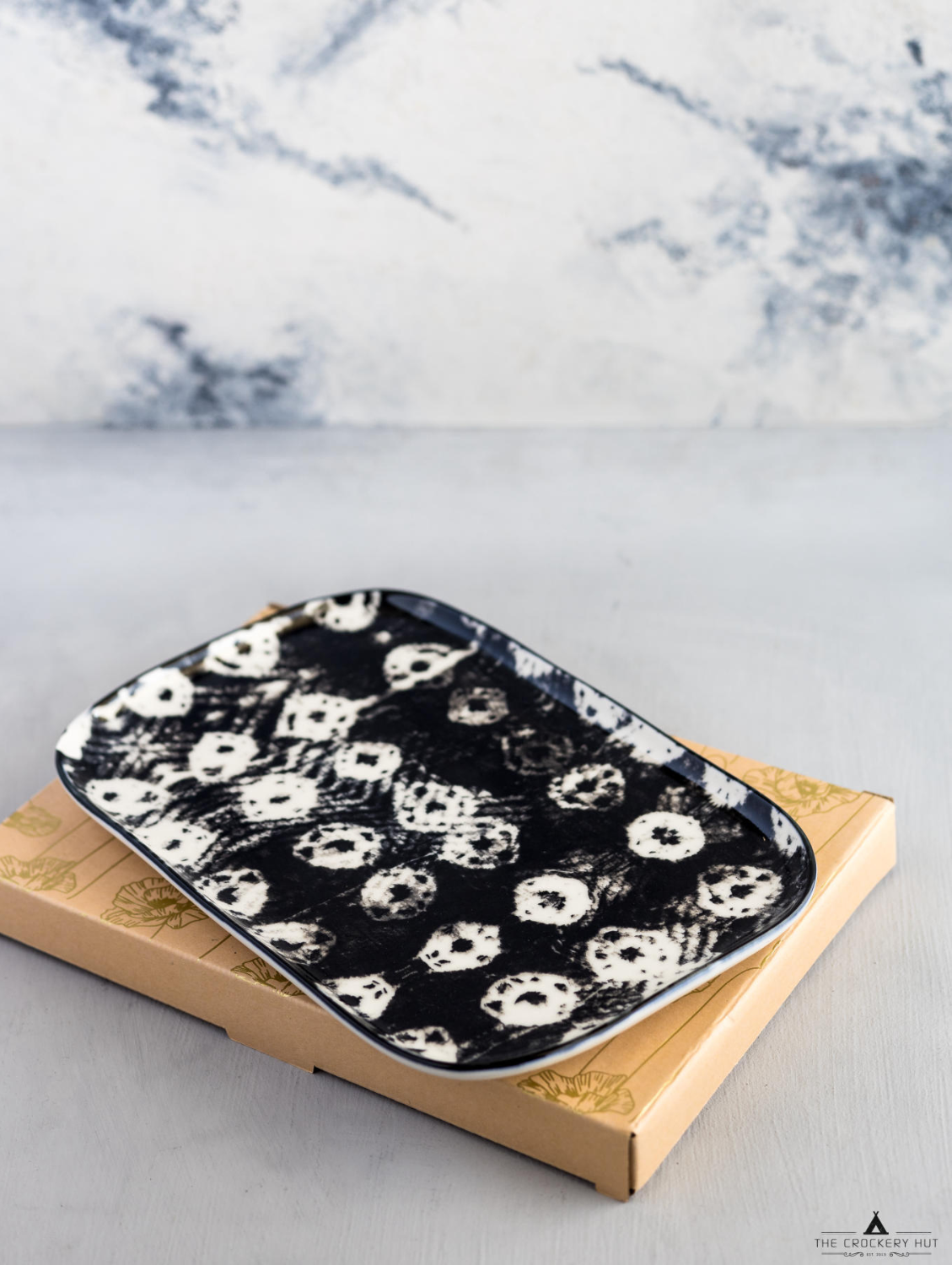 Carbon & Ash Rectangular Plate- Medium 9"