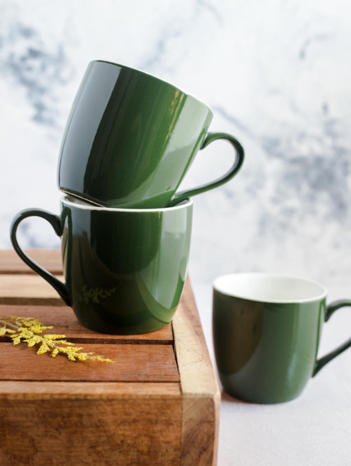 GREEN GLAZE Chai Cup 1 7 cms