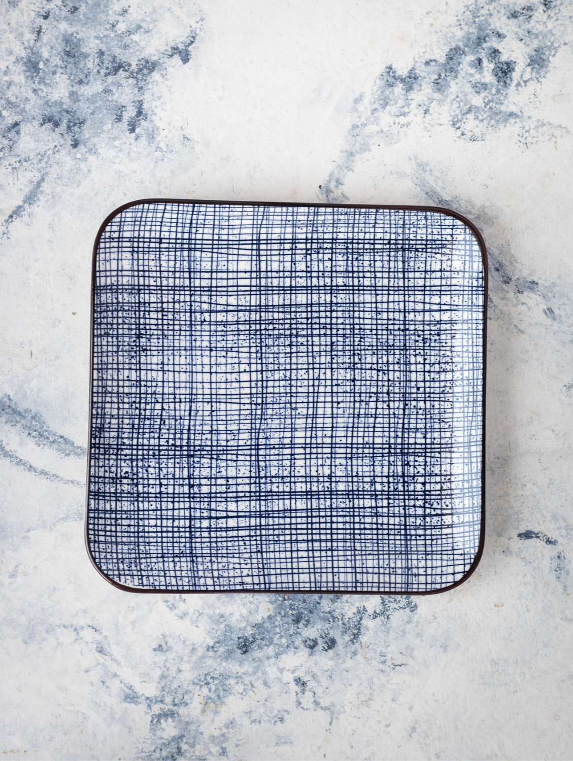 HIGH STREET CHECKERED Square Dinner Plate 8"