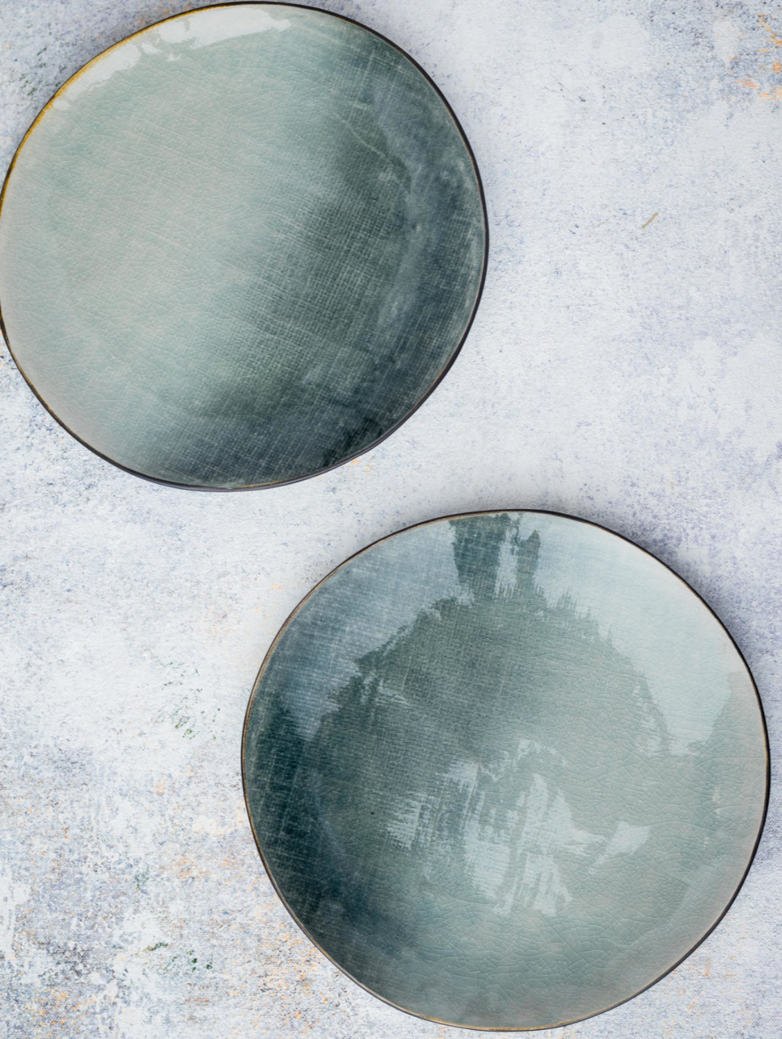 EMERALD GREEN Round Side Plate 19 cms