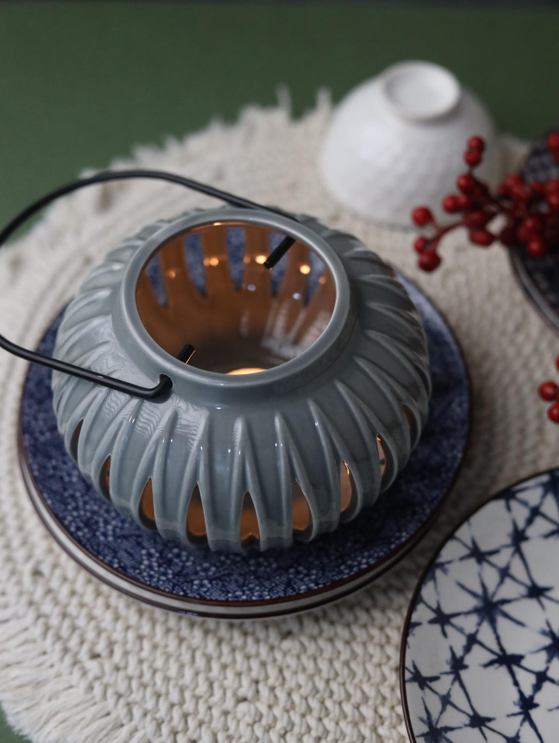 Mystical Grey Lantern 9 cm