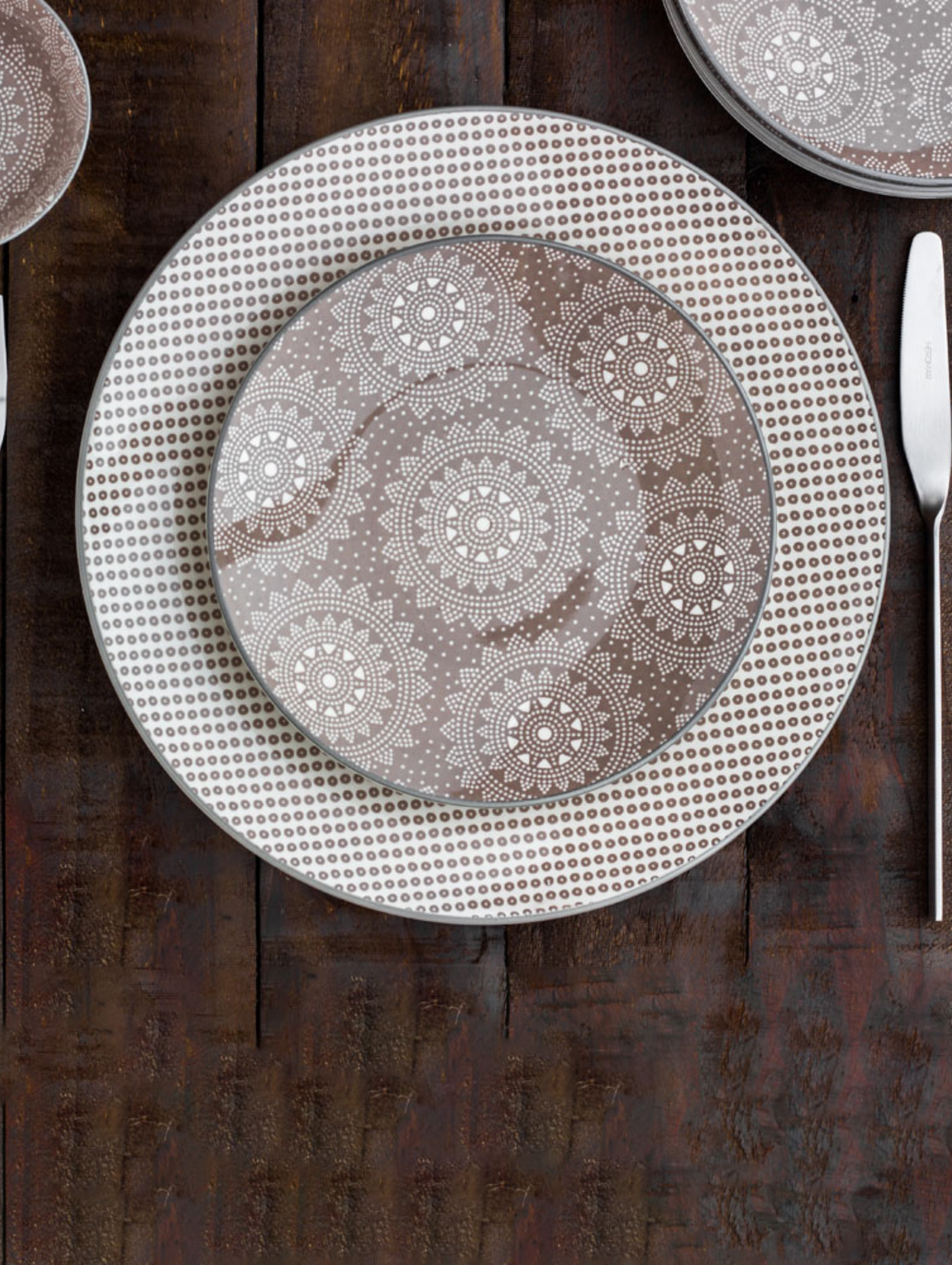 Sandy Brown Round Side Plate 7.5"