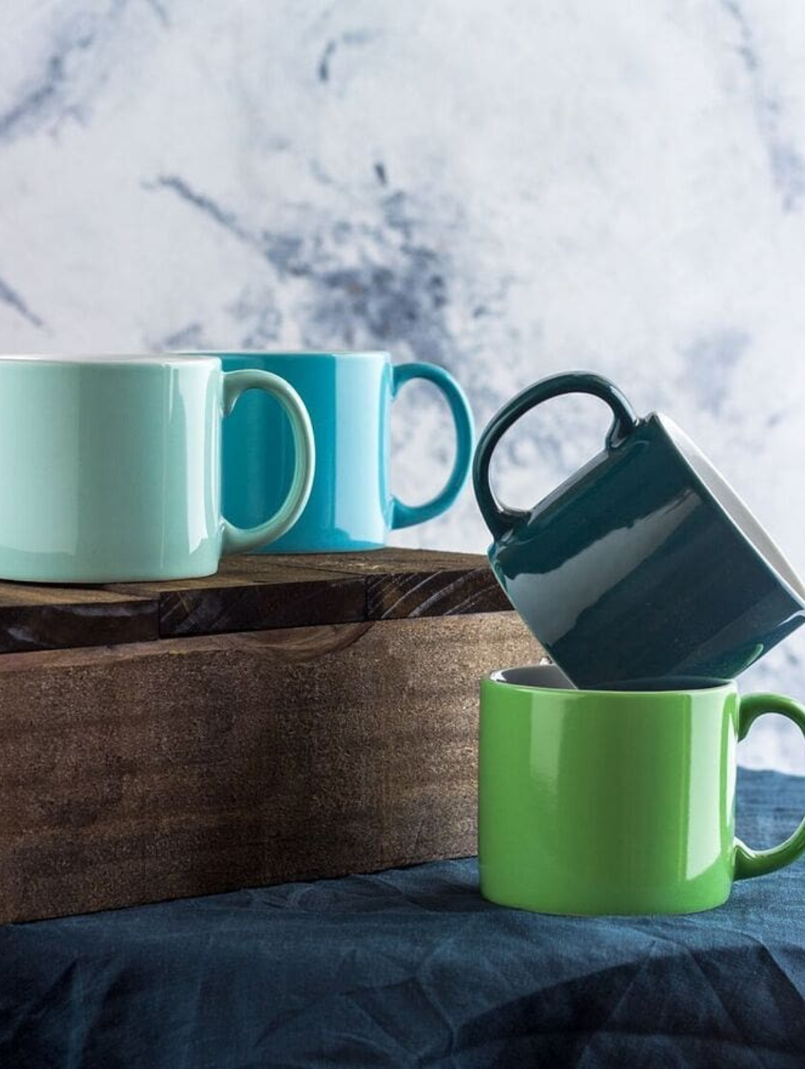 SHADES OF GREEN Coffee Mugs - Set Of 4