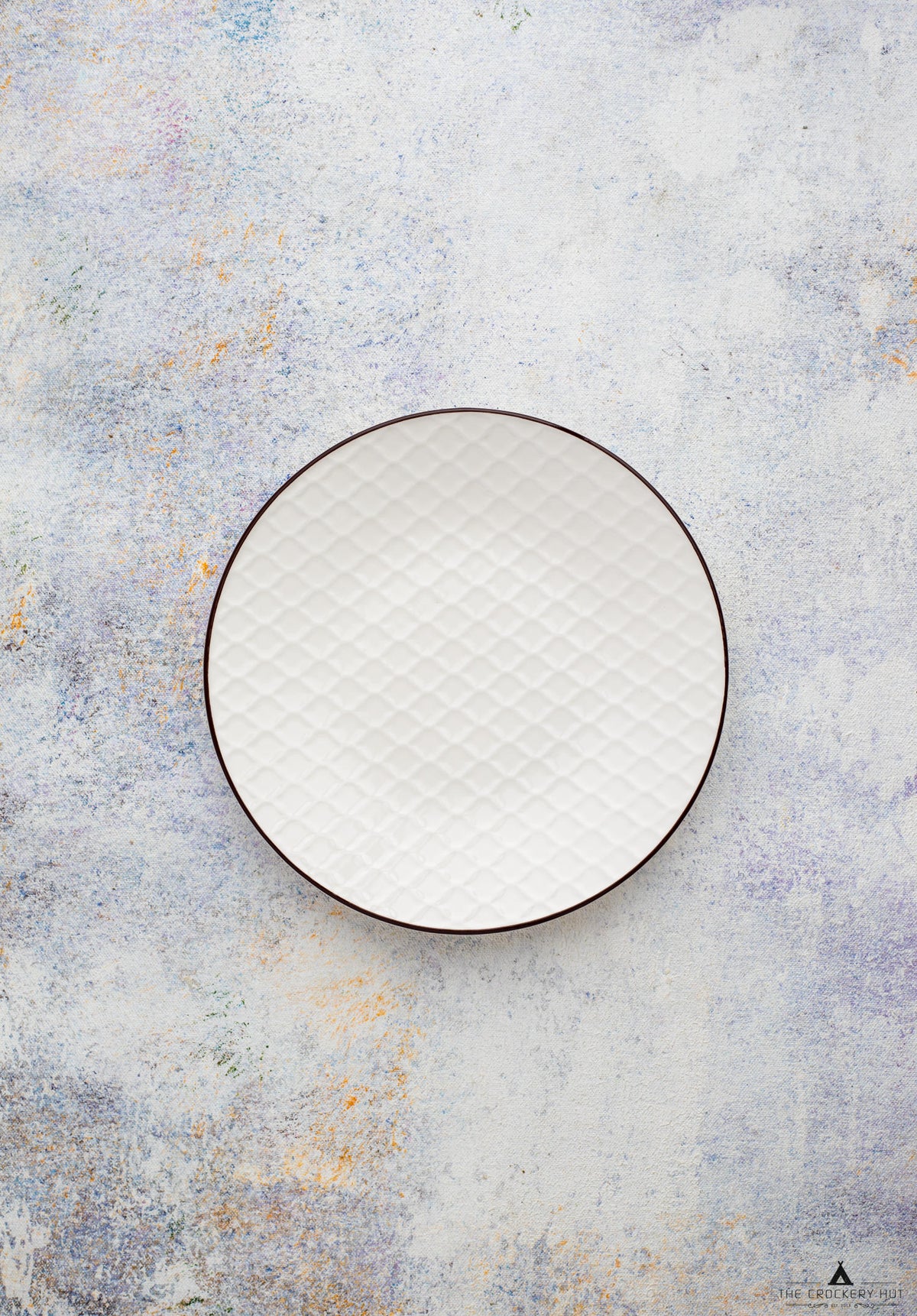 EMBOSSED SMOKEY Round Side Plate 7.5"