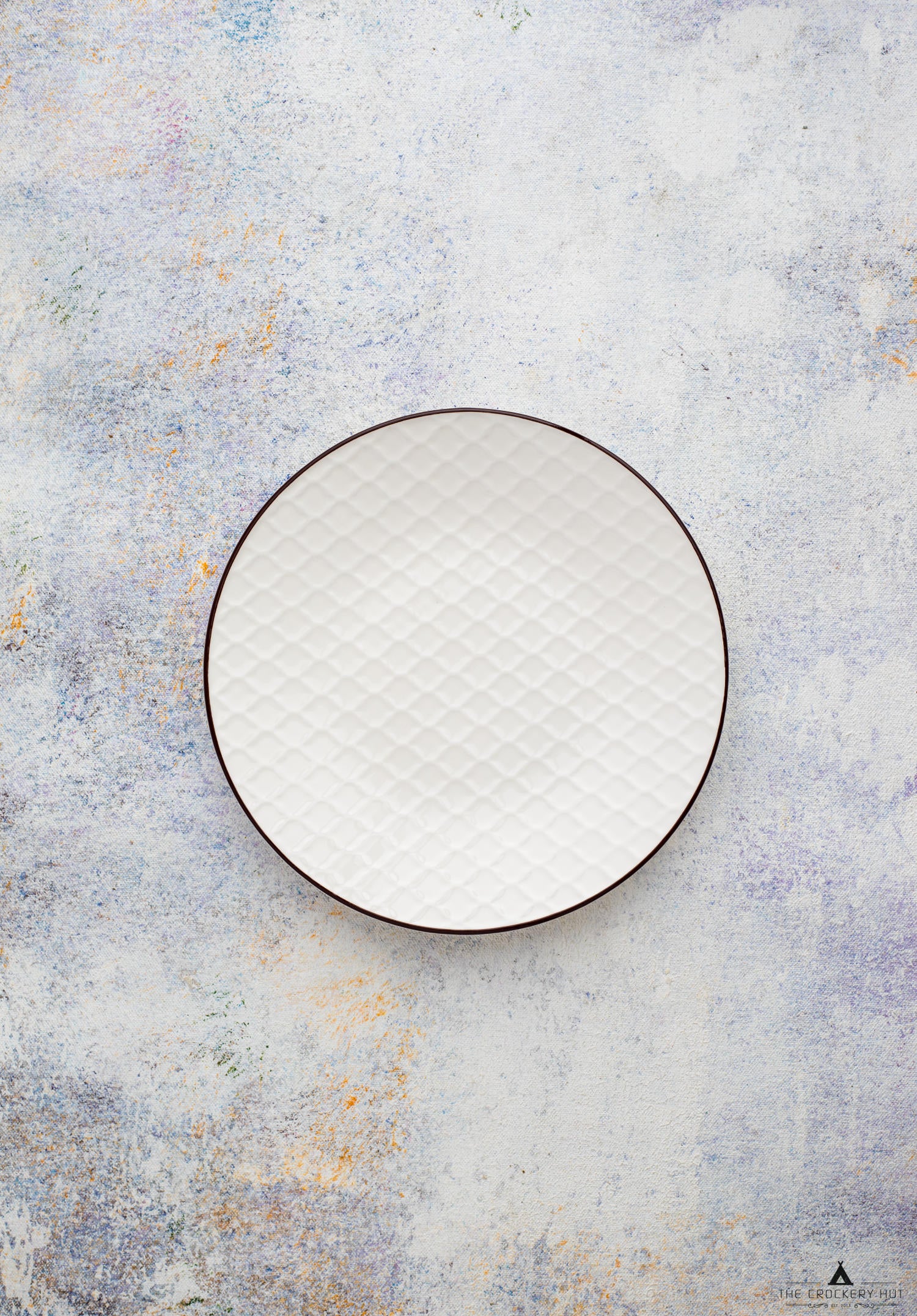 EMBOSSED SMOKEY Round Side Plate 7.5"