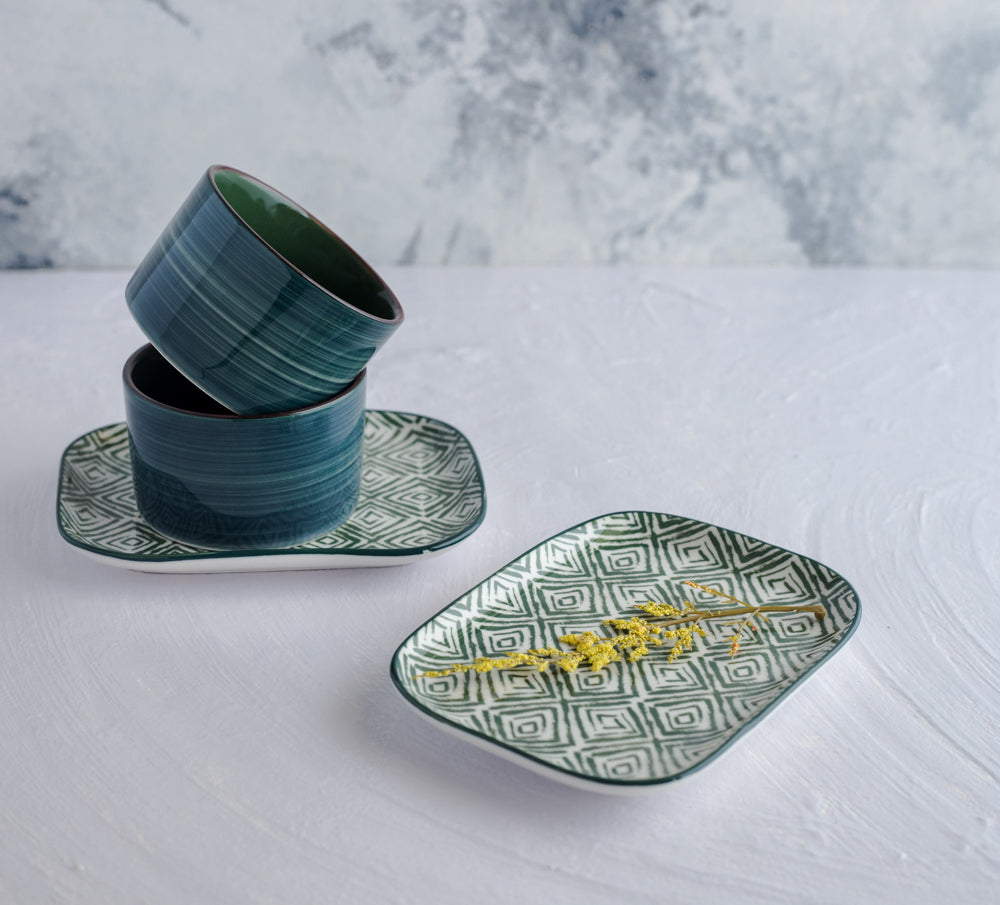 GREEN BRUSH Cylindrical Bowls 150 ml