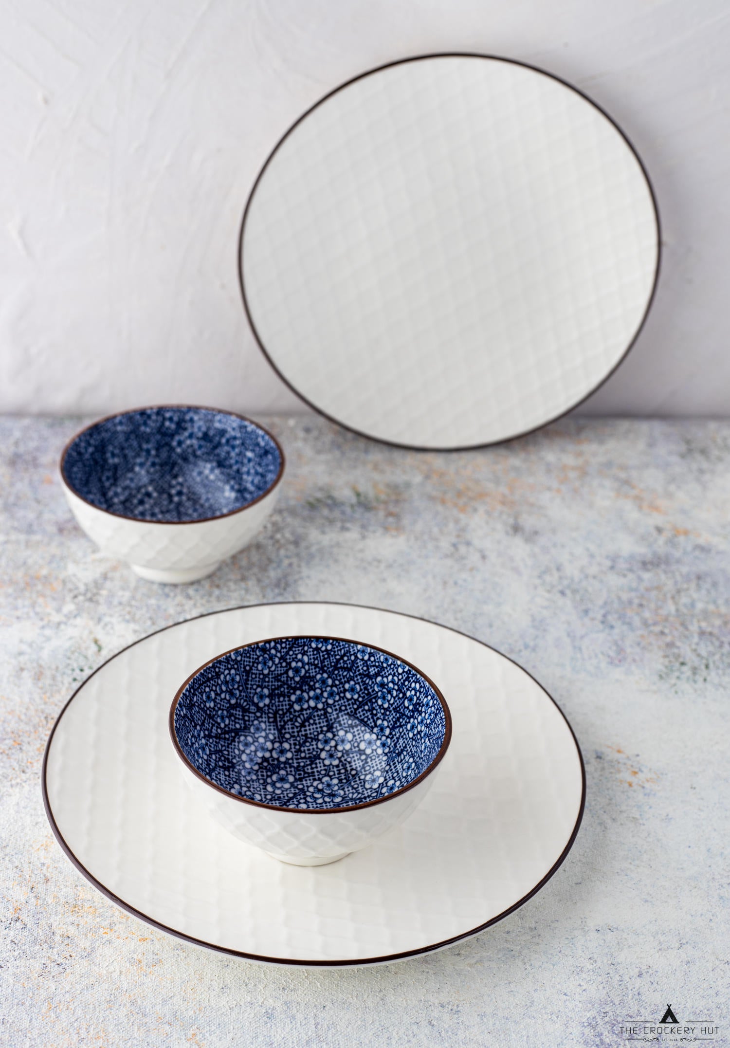 EMBOSSED SMOKEY Round Side Plate 7.5"