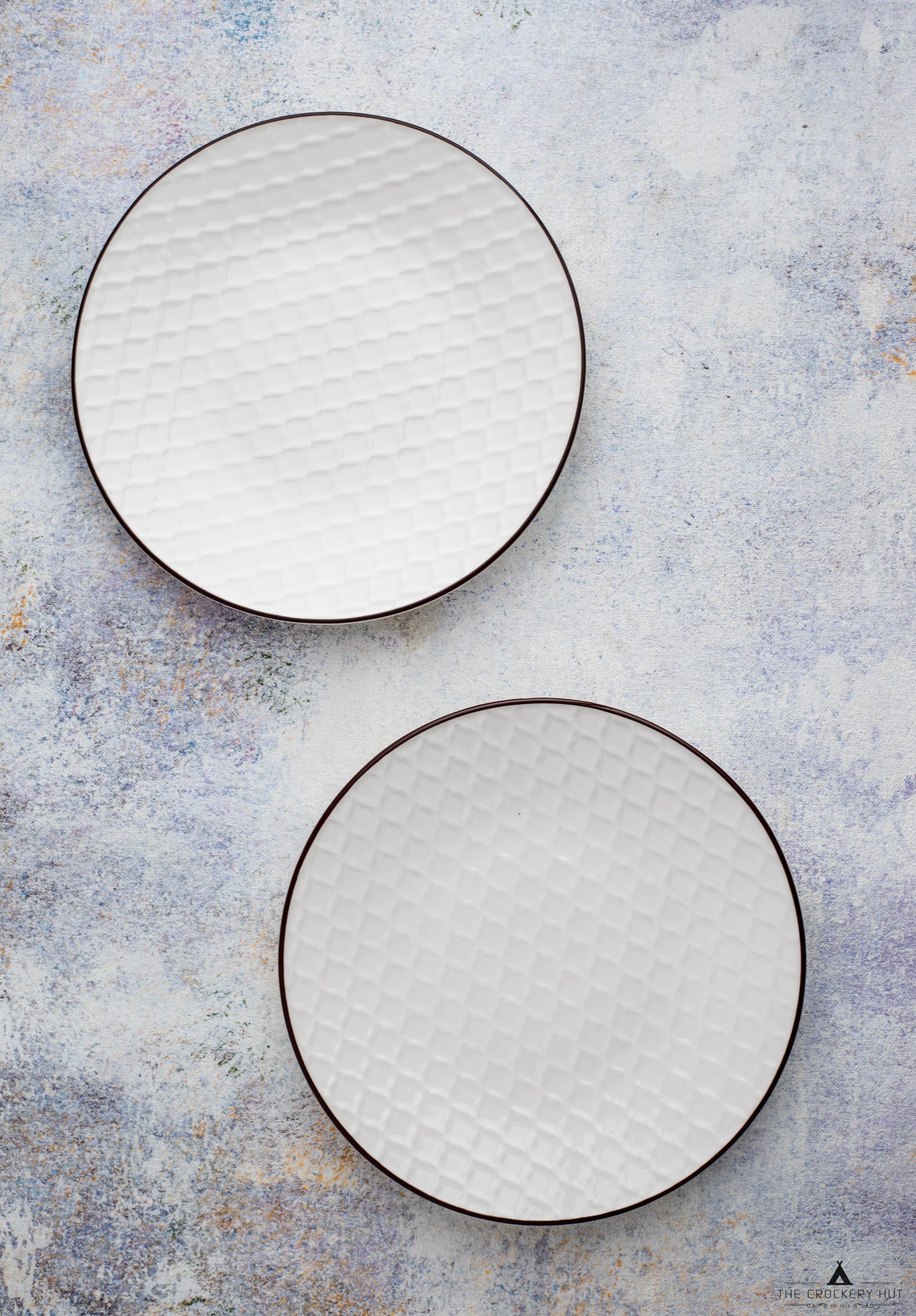 EMBOSSED SMOKEY Round Side Plate 7.5"