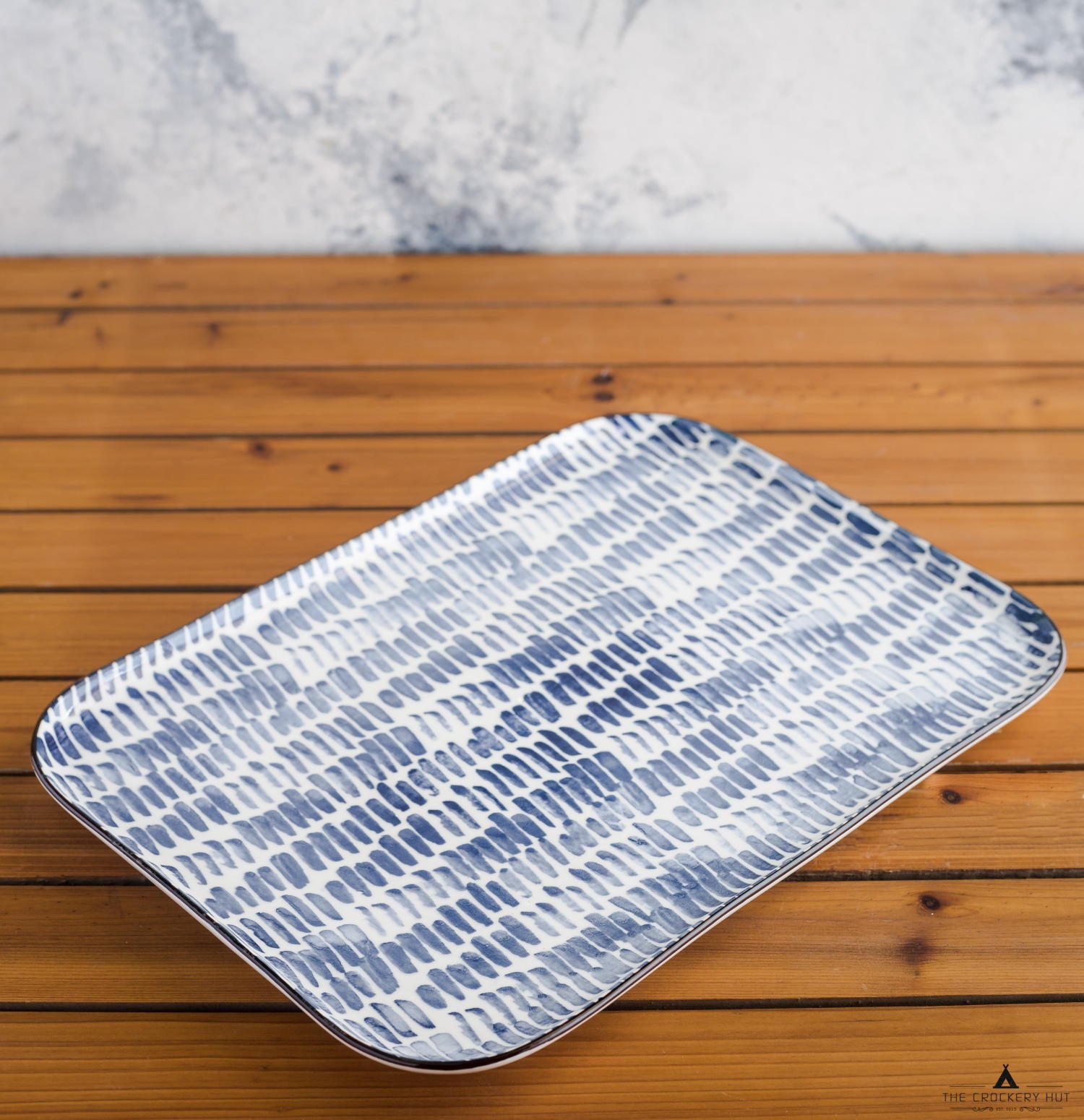 Sky Meet Sea Rectangular Plate- Large 12"