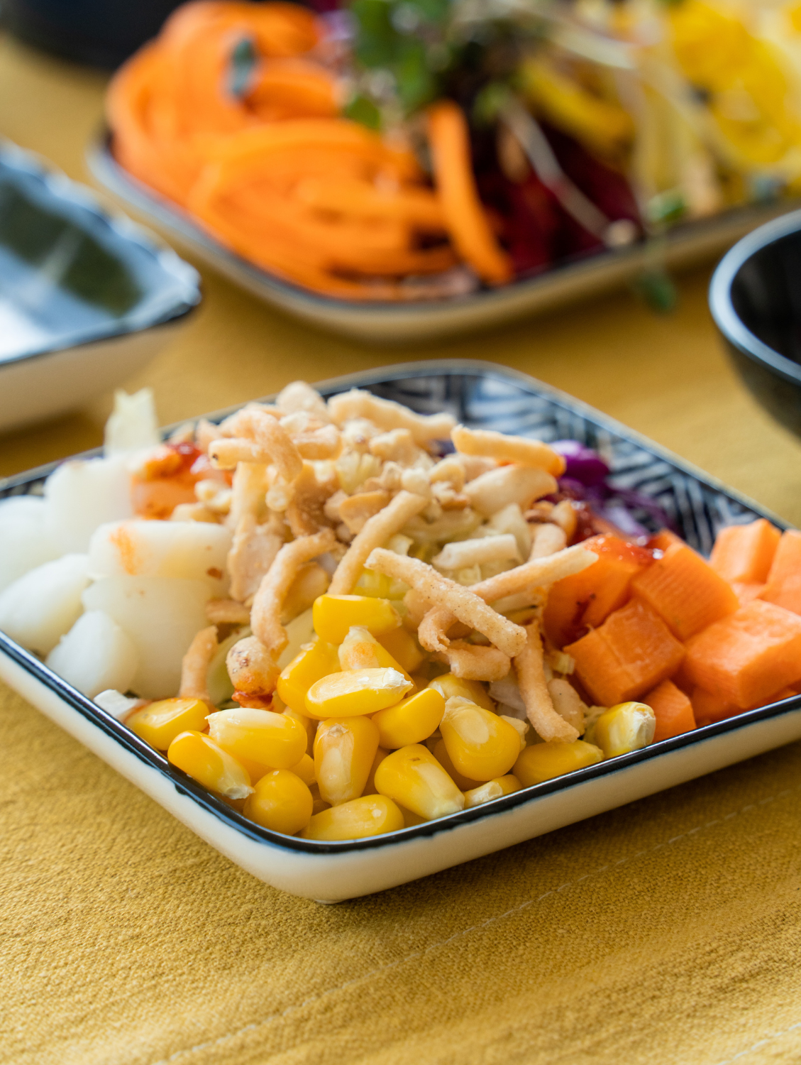 Navajo Black Square Appetizer Dish 4.75"