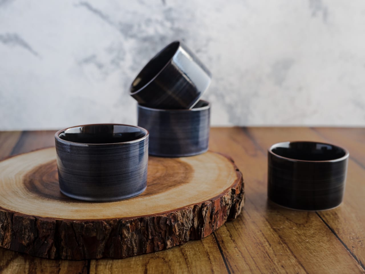 BLACK BRUSH Cylindrical Bowls 150 ml