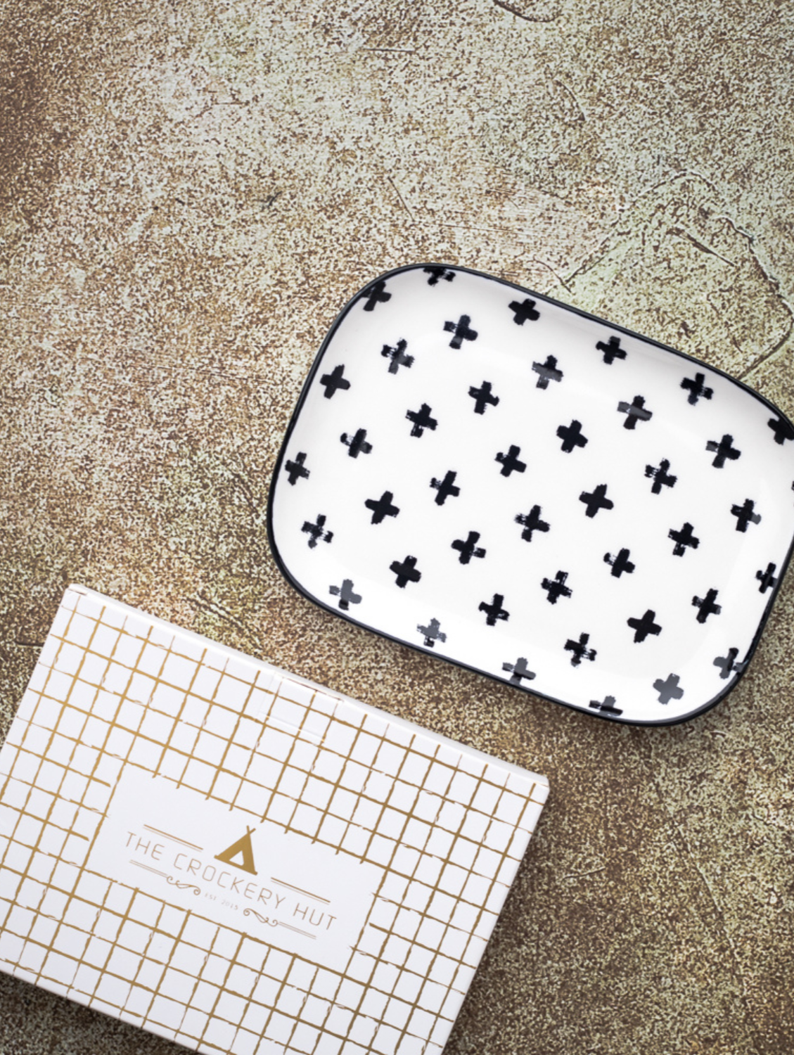 ZEUS BLACK Rectangular Plate - Small 5.5"