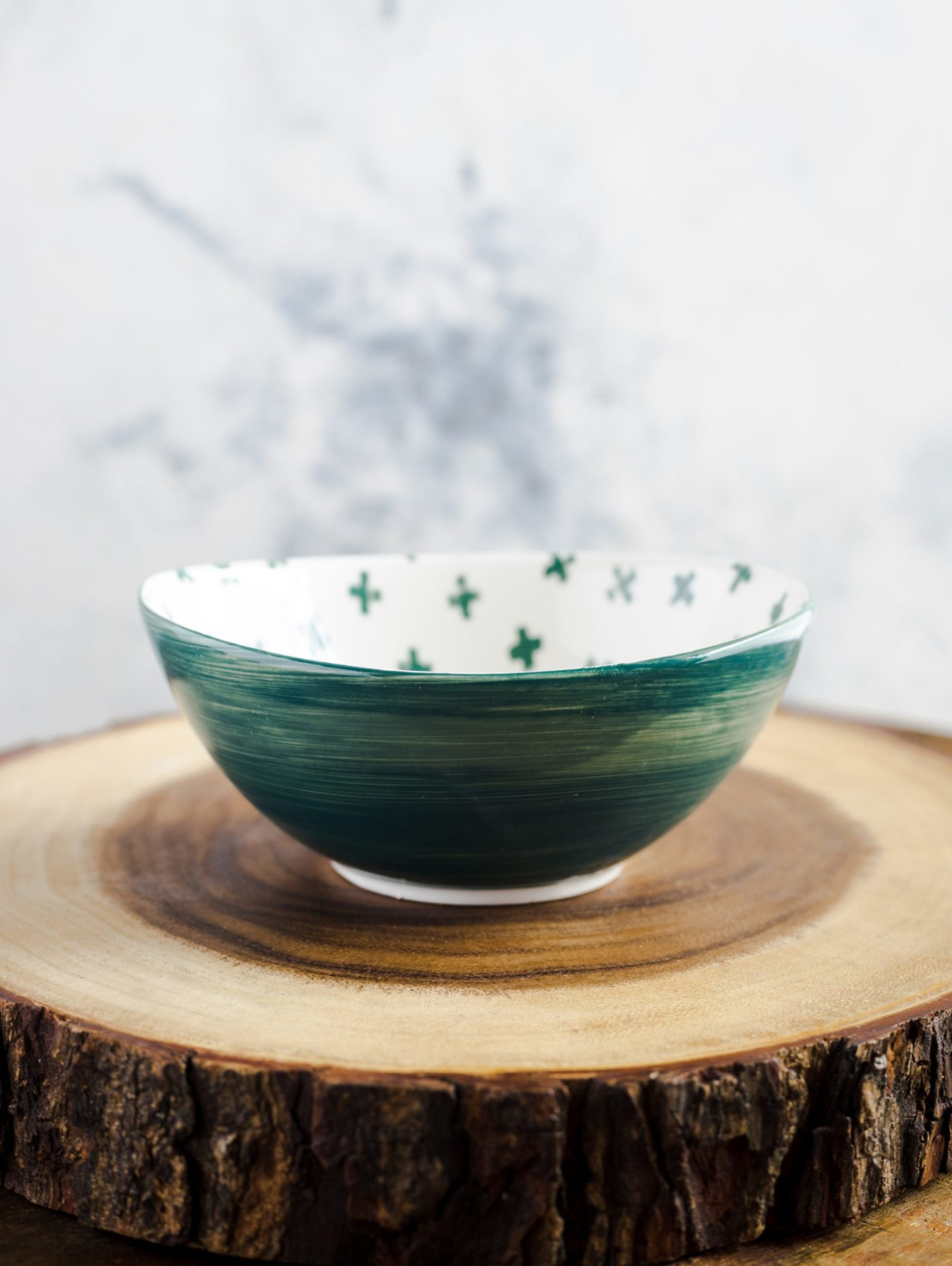 Zeus Green Oval Soup Bowl 5"