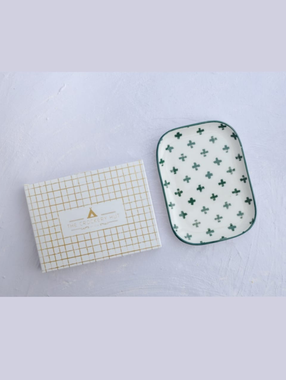 ZEUS GREEN Rectangular Plate- Small 5.5"