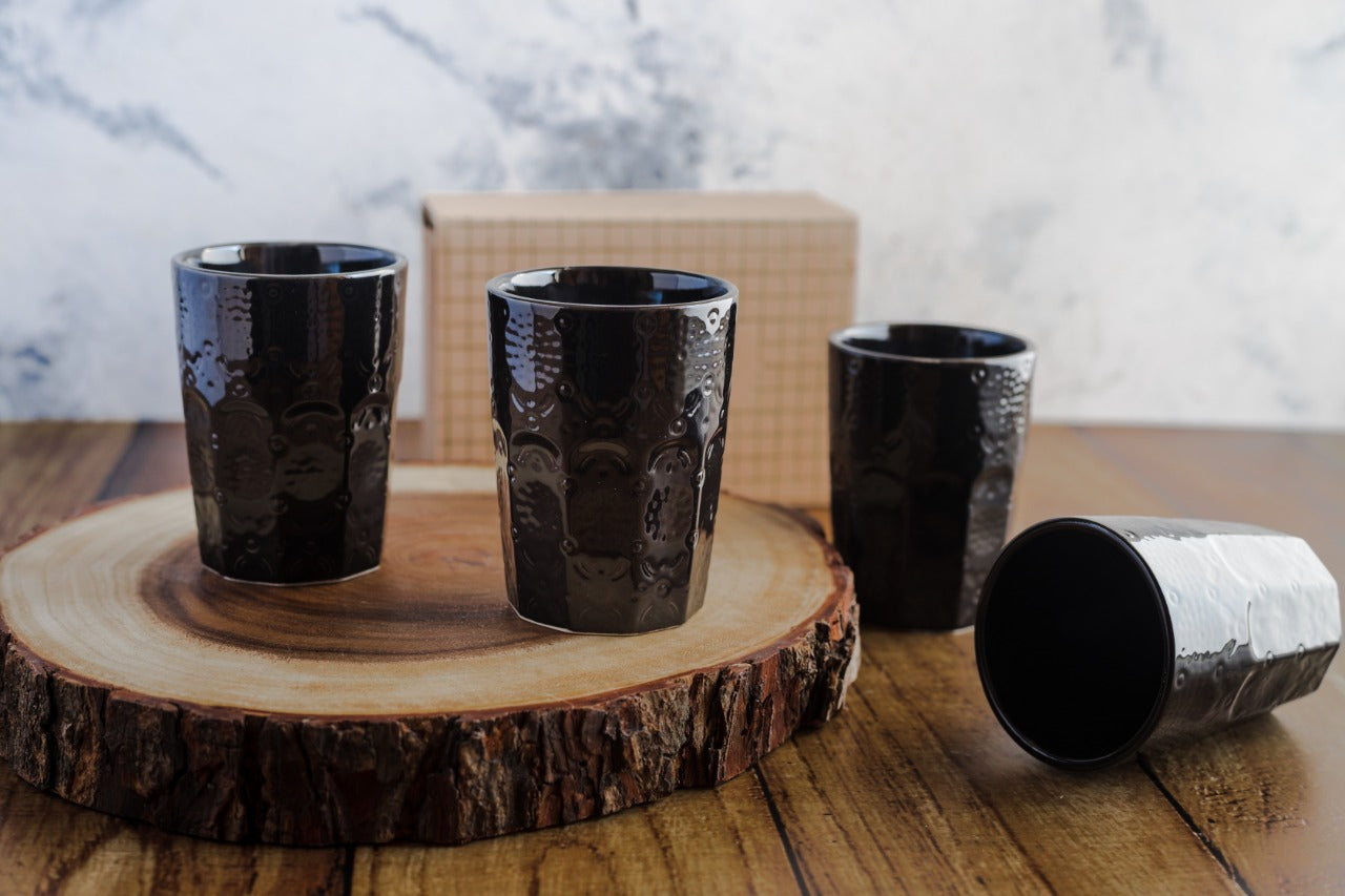 Black Glaze Tumbler Set of 2