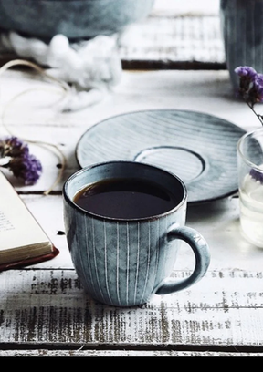 MYSTICAL GREY SET Tea Cup, Round Saucer Set Of 1