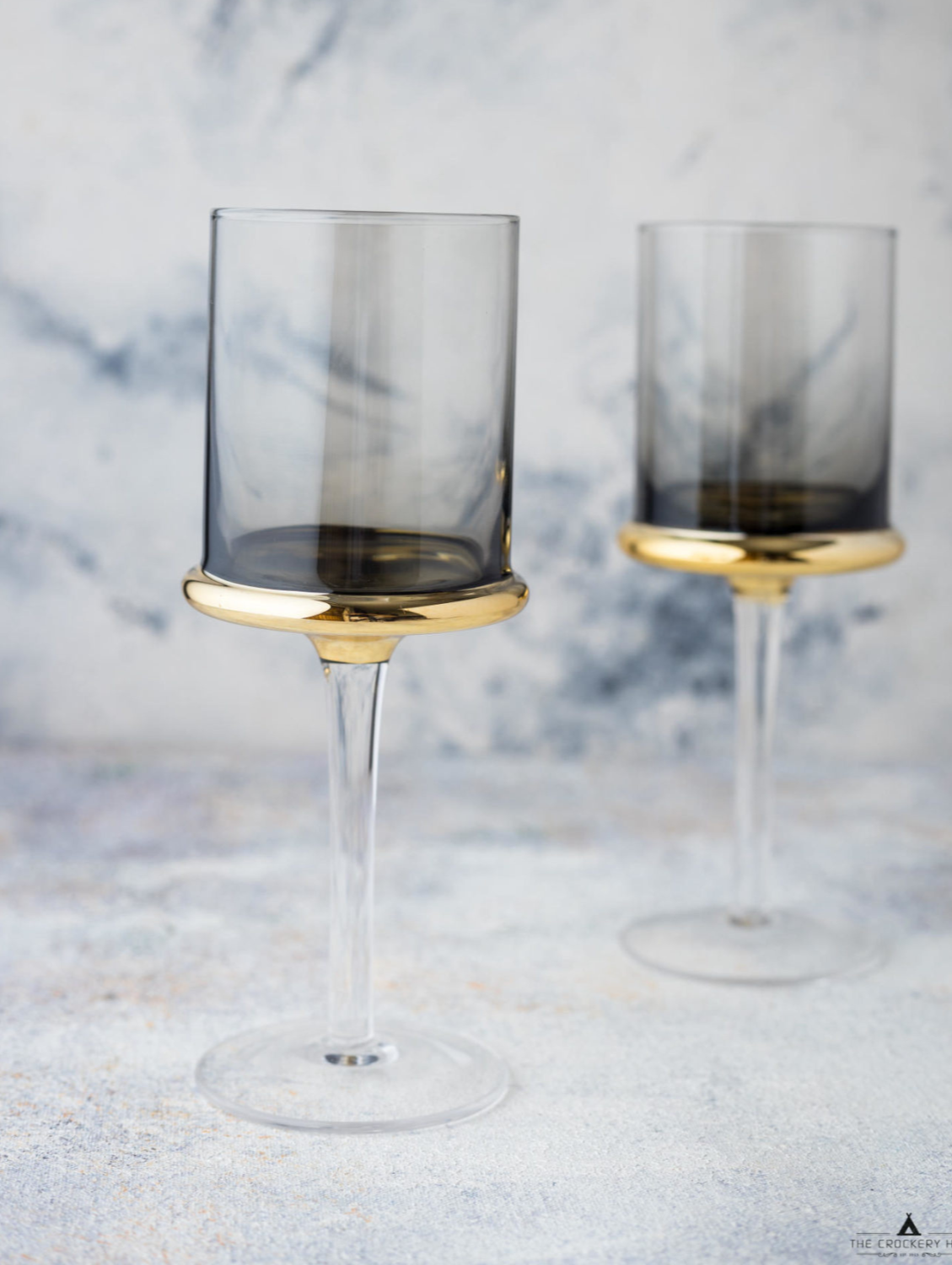 CHARCOAL GOLD WINE GLASS