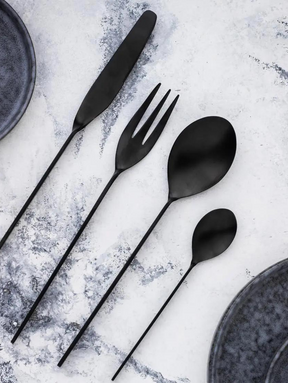 MATTE BLACK Cutlery Set (24 Pcs)