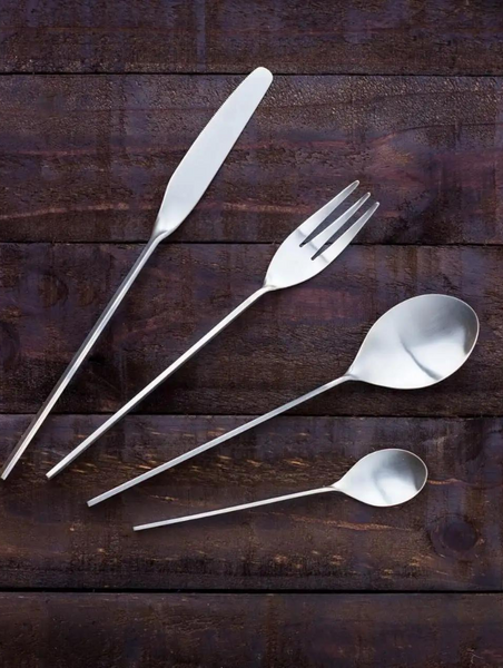 MATTE SILVER Cutlery Set 24 Pcs