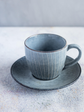 MYSTICAL GREY Tea Cup And Saucer