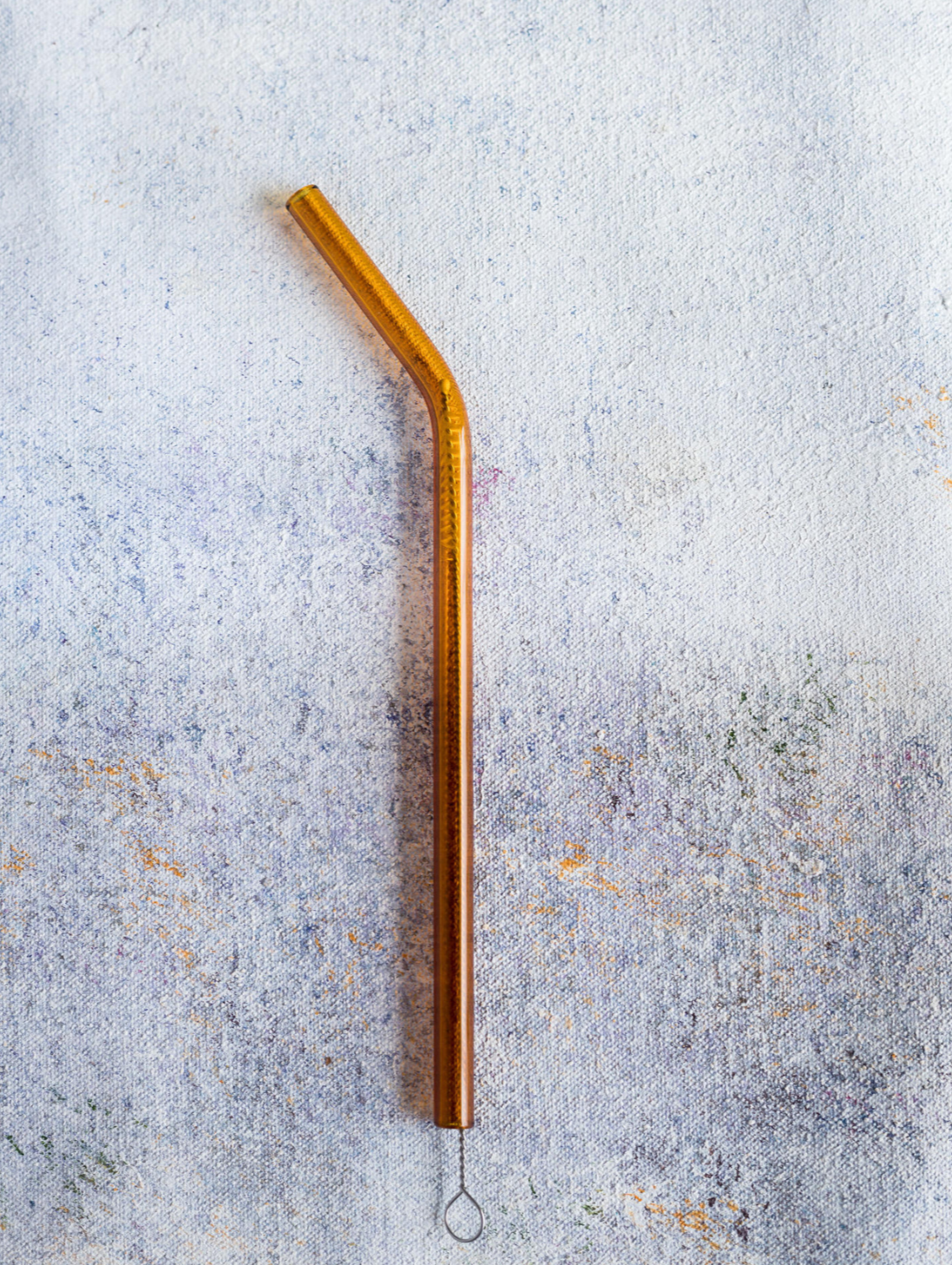 ORANGE Glass Straw