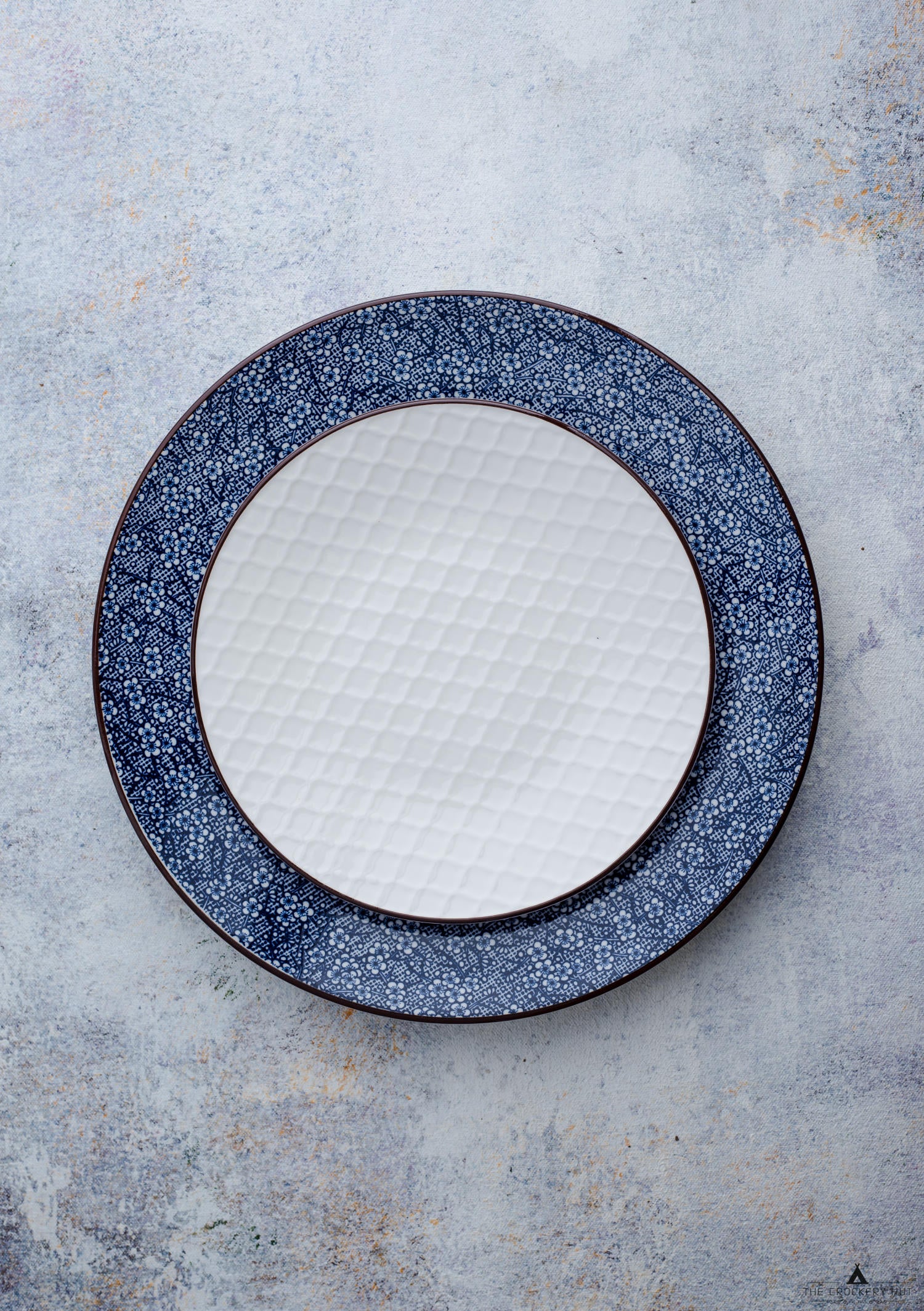 EMBOSSED SMOKEY Round Side Plate 7.5"