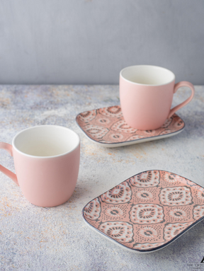 Tea Cup Set With BLUSH PINK 5.5″